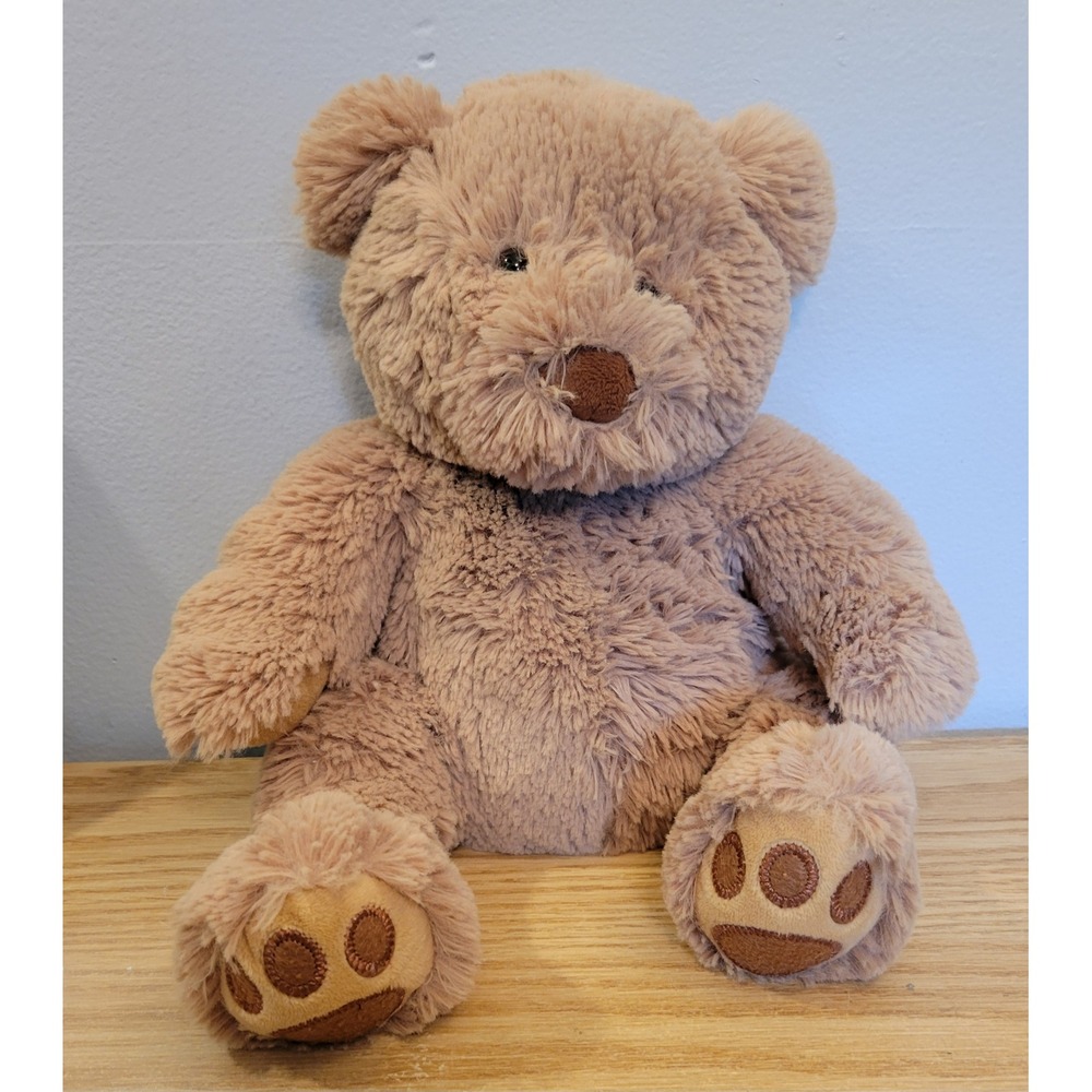 Toys R Us Animal Alley Shaggy Teddy Bear Light Brown Plush 13 inch Heart Logo